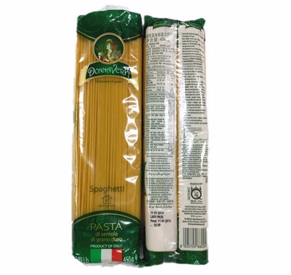 ISO9001 2008 Certified Gravure Printing Plastic Bag for Fresh Pasta Packaging