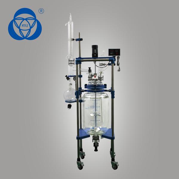Lined Jacketed Glass Vessel , Chemical Glass Reactor With Electric Heating