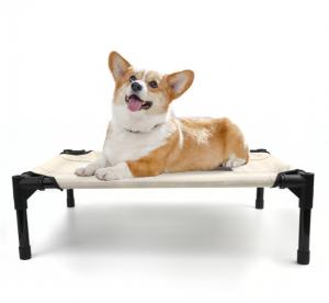 China Outdoor Raised Elevated Travel Pet Bed Cots With No Slip Feet on sale
