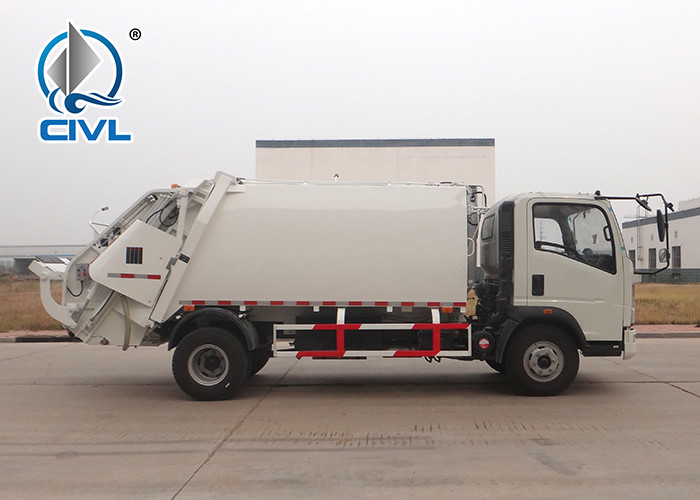 Compression Garbage Compactor Truck 3600mm Wheelbase 6570×2050×2580mm