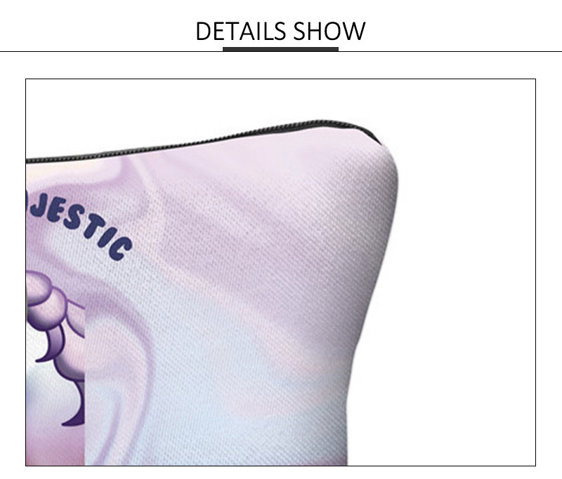 Travel Essential Unicorn Print Waterproof Zipper Toiletry Wash Bag