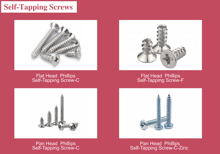 Metric Measurement System Self Tapping Screw with Black Zinc Finish Shipping 7-30 Days