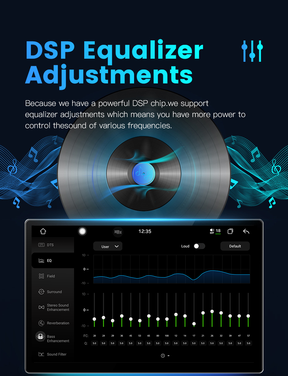 8 256g 5G Wifi DSP Stereo Audio 2 Din Android Car Radio Full fit screen GPS Built-in