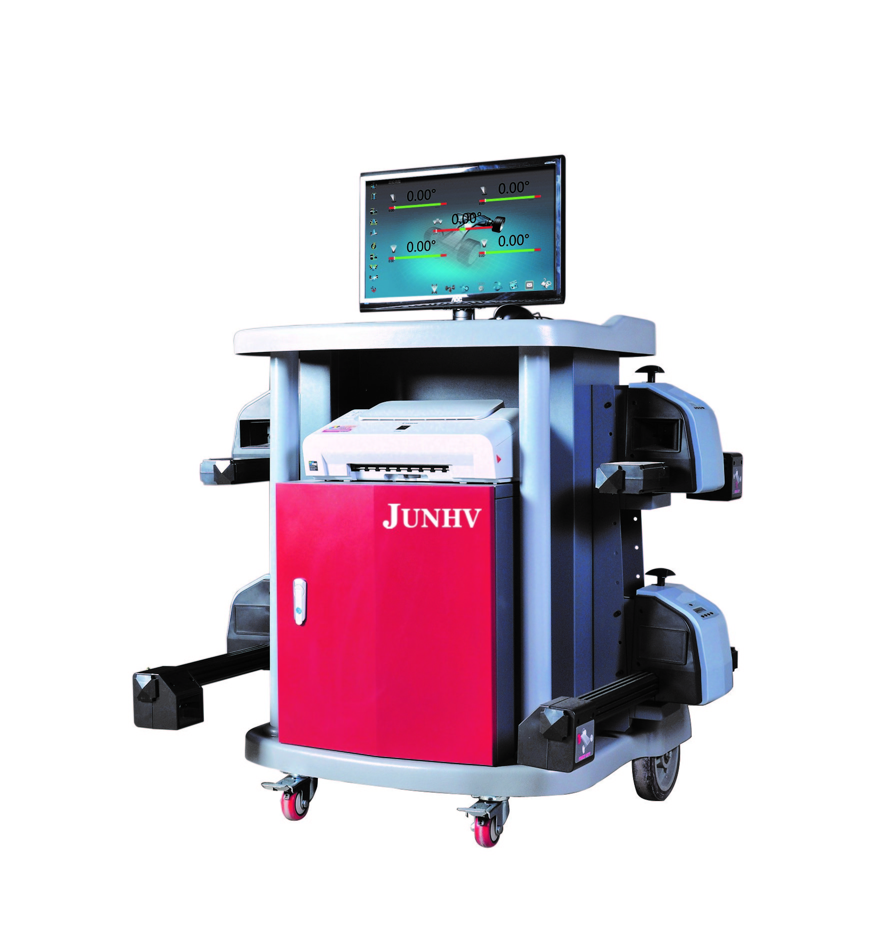 220v CCD Wheel Alignment With 4pcs Sensor Heads 22'' Alloy Rim Run Out Function