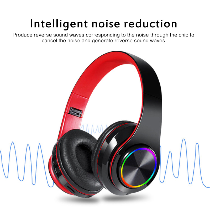B39 Portable Folding Built-In FM Wireless Headphones With MIC Support TF Card Mp3 Player