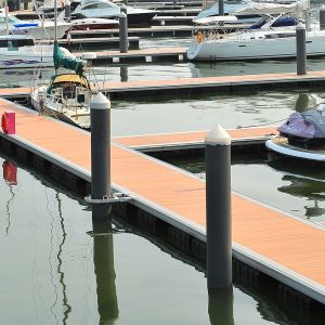 Customizable Aluminum Alloy Floating Pontoon Marina Docks With WPC Decking