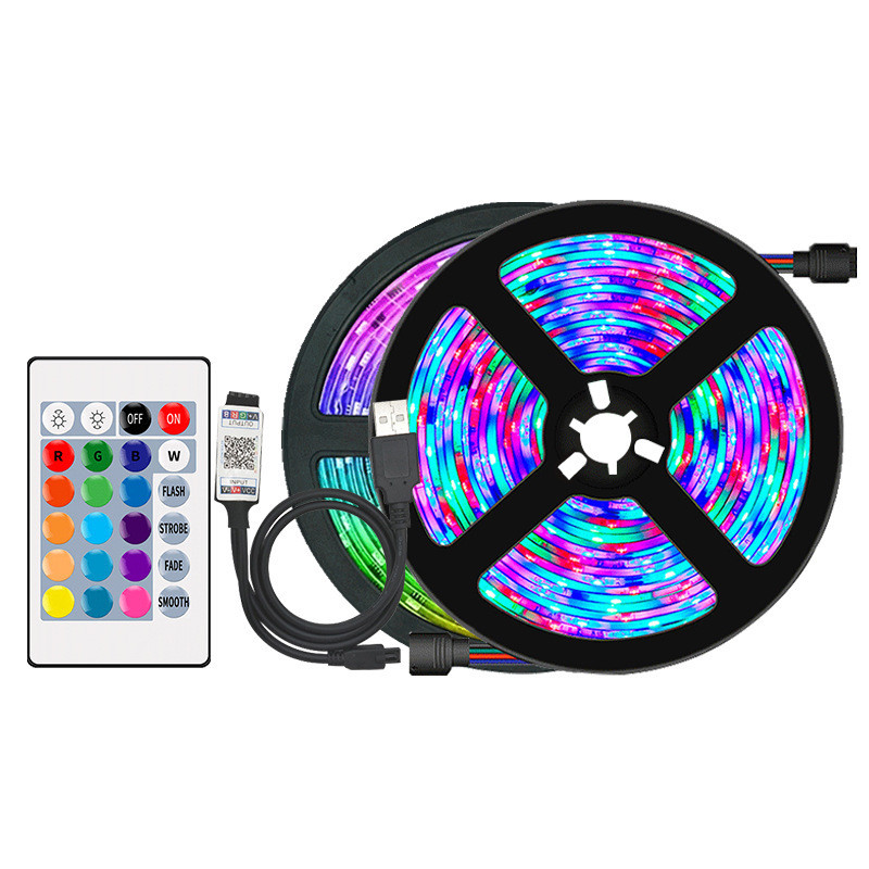 1m Strip Light Set 3keys 5V RGB SMD 5050 LED IP65