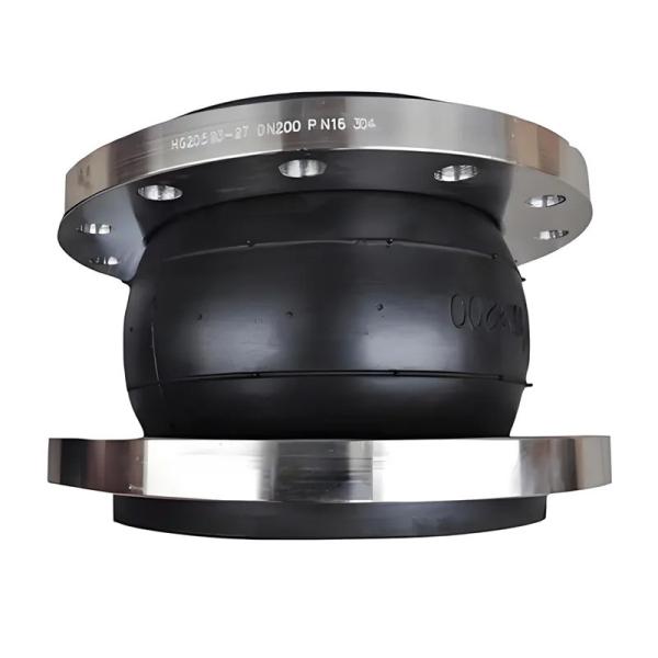 Single Ball Rubber Joints For Pipes With Metal Flange Epdm Rubber Flexible
