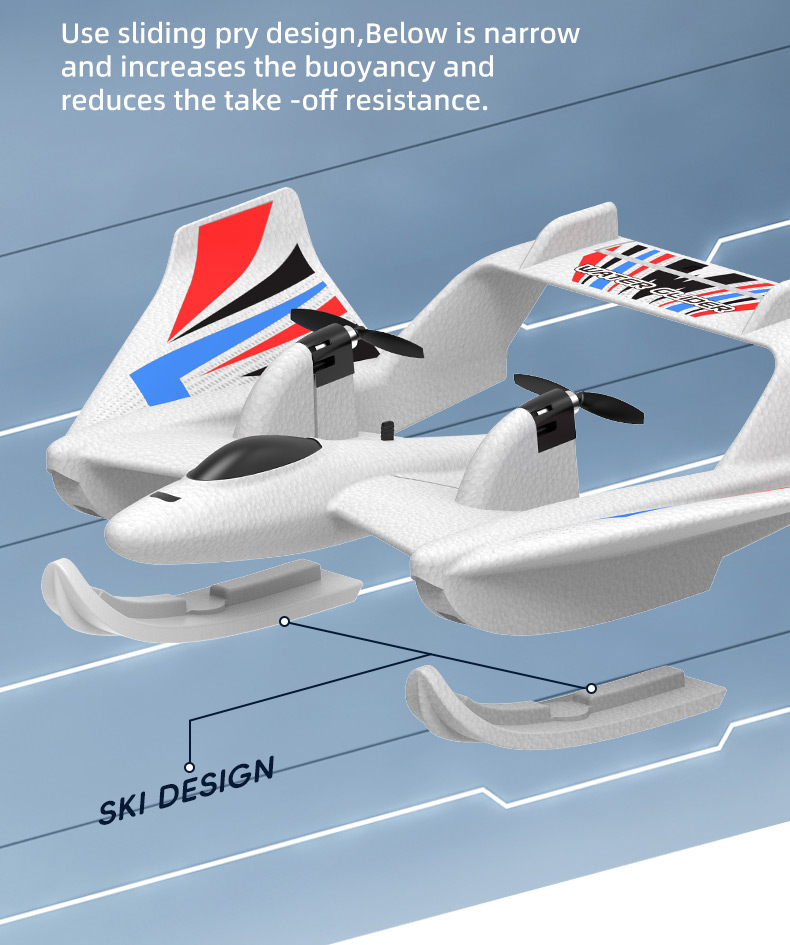 2 Channels Epp Foam Rc Hydroplane Remote Control Toy For Kids Age Range 5 to 7 Years Electric Power Source Amphibious