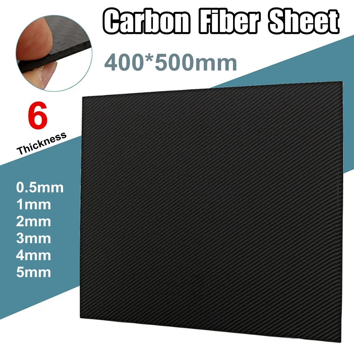 Plain Weave Carbon Fiber Sheets 0.5mm 1mm 1.5mm 2mm 2.5mm 3mm 4mm