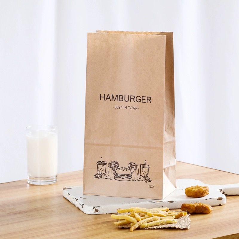 Custom Printed Greaseproof Paper Bag for Food Packaging,Kraft paper bag,food packaging bags