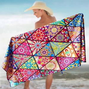  Digital Printing Square Personalized Beach Towel Customizable Design Manufactures