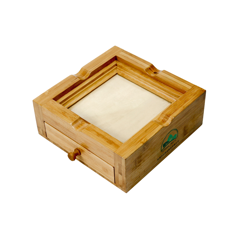 Factory Direct Wooden Ashtray With Storage Case Box Burn Resistant For Home Office Hotel Restaurant