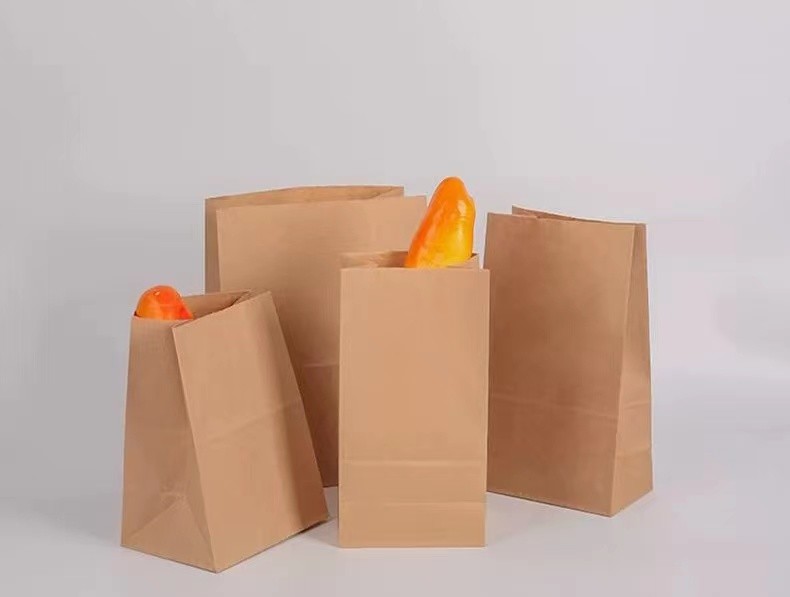 Custom Printed Greaseproof Kraft Food Bags Hot Dog Sandwich Packaging Bag