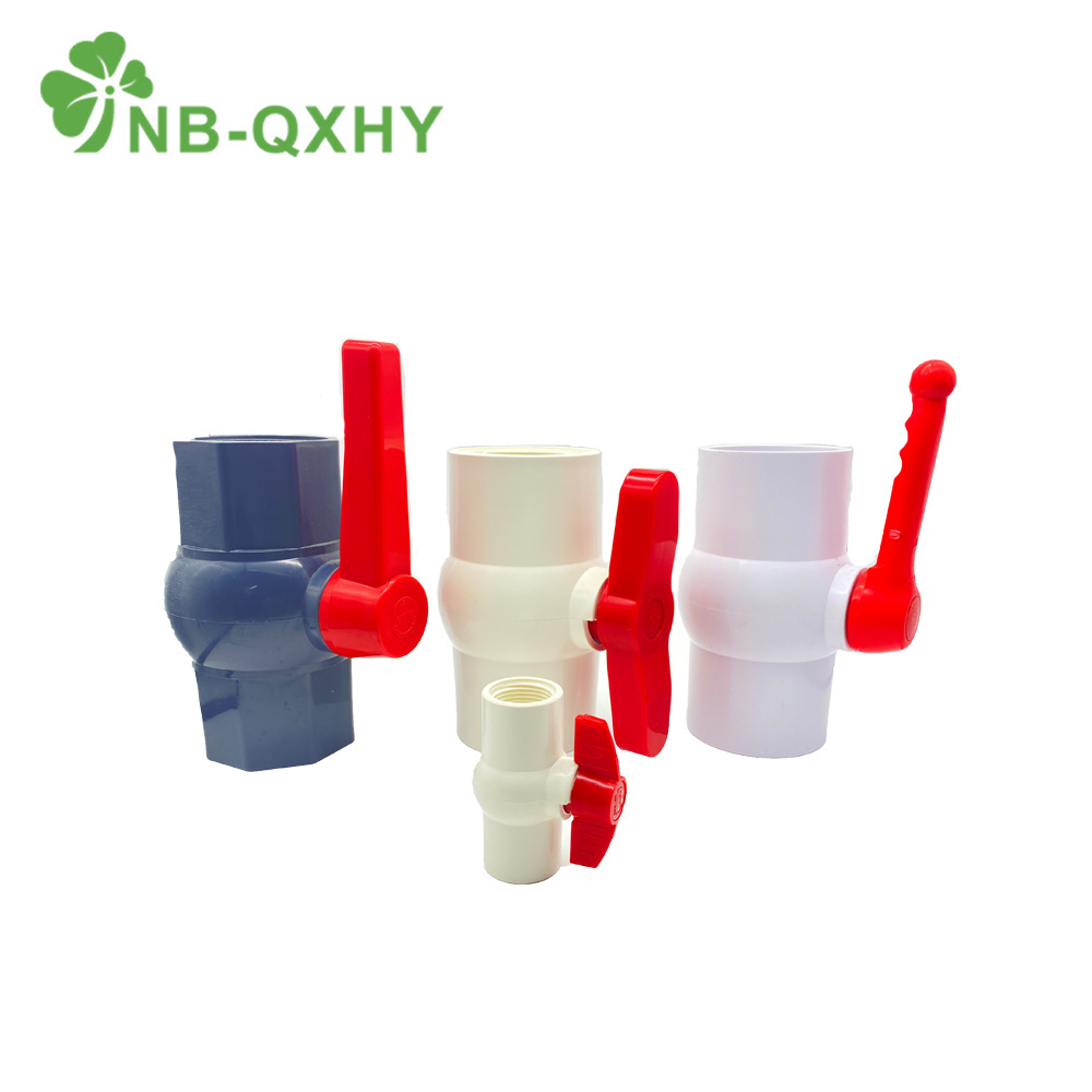 Water Supply High Thickness PVC Ball Valve Manufacturer Plastic Control Valve