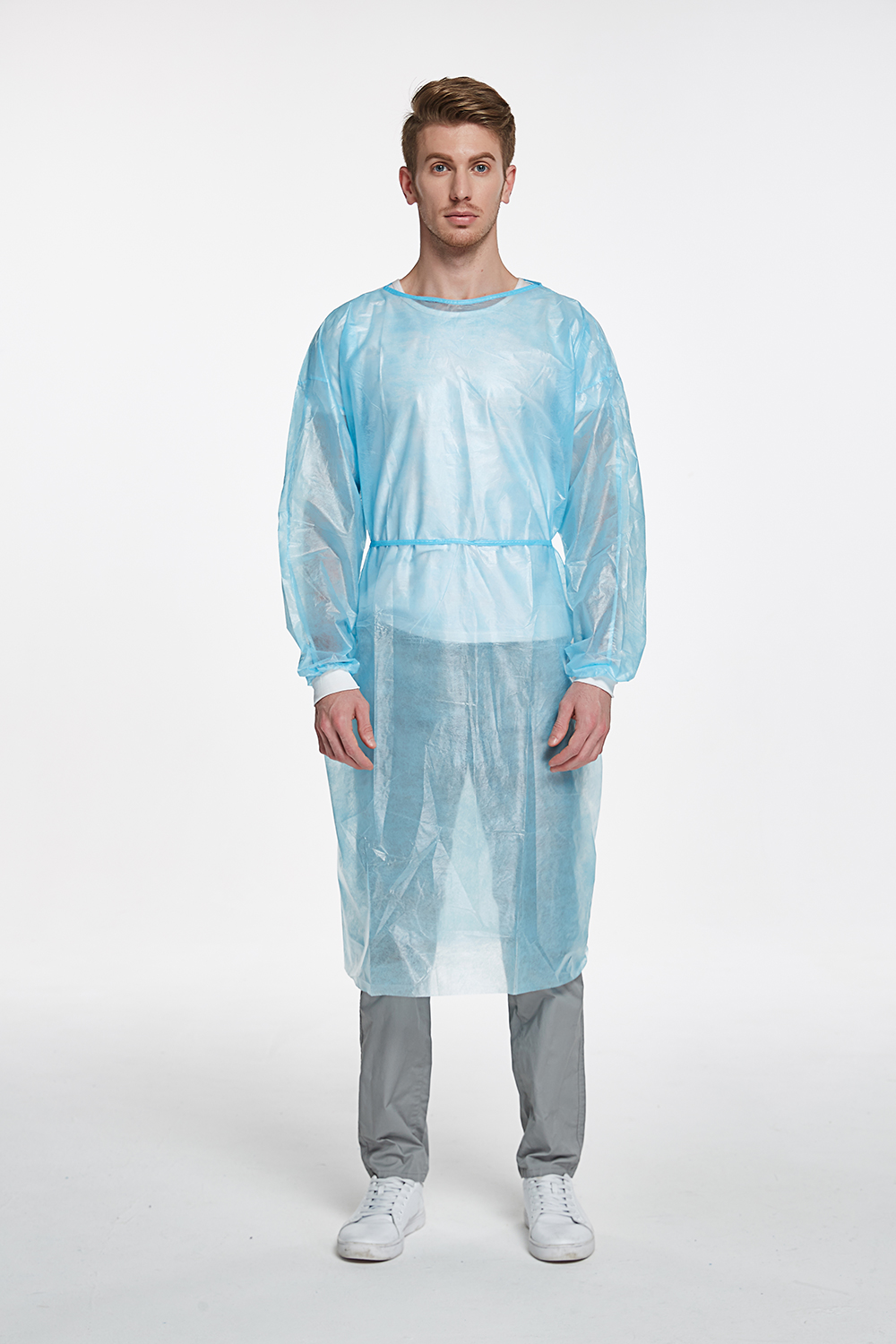 Disposable PP PPE Isolation Gown Hospital Doctor Nurse Protecting Clothing Gown Medical Surgical Isolation Gown