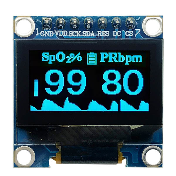 7 Pins 0.96 Inch OLED Display Module SPI 3V White PMOLED With SSD1306 Driver IC