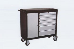 Sand Grain Coating 7 Drawer Roller Cabinet with Ball Bearing Slides (THD-42071D)
