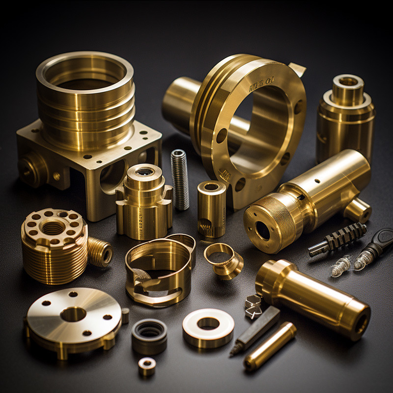 Custom Brass CNC Machining Parts Turning Milling Broaching Processing