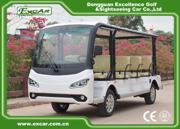 Silver 11 Seater Electric Sightseeing Bus 7.5KW KDS Motor 1 Year Warranty