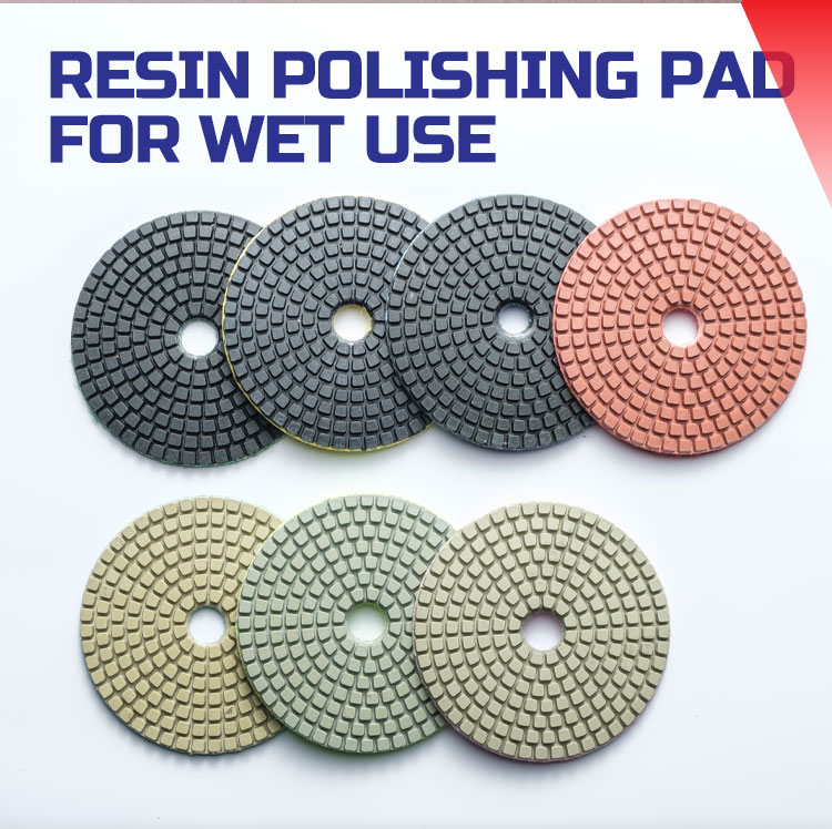 100mm Resin Bond Wet Diamond Polishing Pad for Granite Marble Quartz Stone 7 Pieces Set