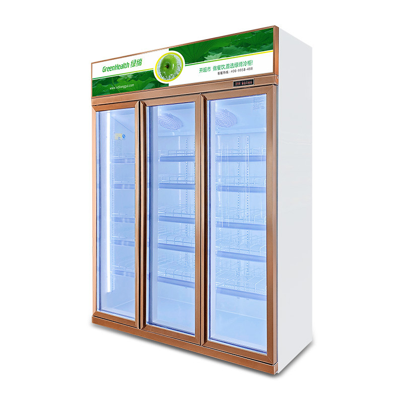 Commercial Drink Refrigerator Beverage Cooler For Supermarket / Convenient Store With Multi-Layered Movable Shelves