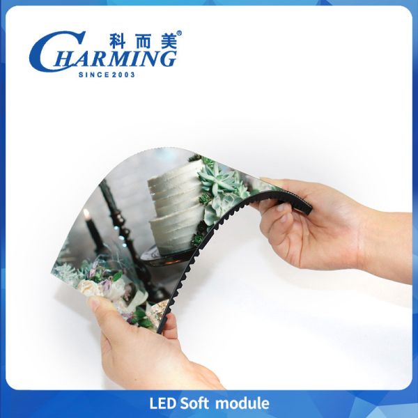 China True Color Indoor P3 P4 Soft Module Curved Flexible Led Display Screen For Cylindrical Column Use on sale China True Color Indoor P3 P4 Soft Module Curved Flexible Led Display Screen For Cylindrical Column Use on sale