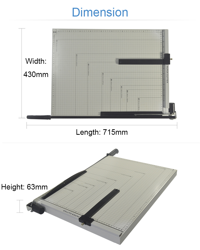 ZEQUAN Outlet Paper Cutter B3 Manual for Office Crafts Photo Paper Trimmer