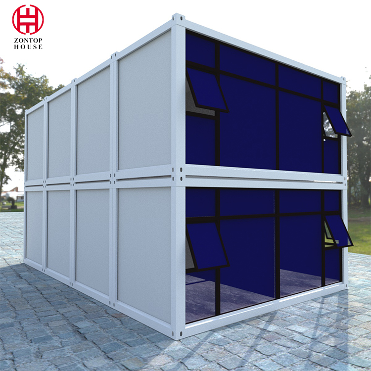 Zonop Modern Luxury Storage Glass Detachable 2 Room Prefabricated 20 Ft 40 Ft Bolt Modular Home Container Prefab Hous