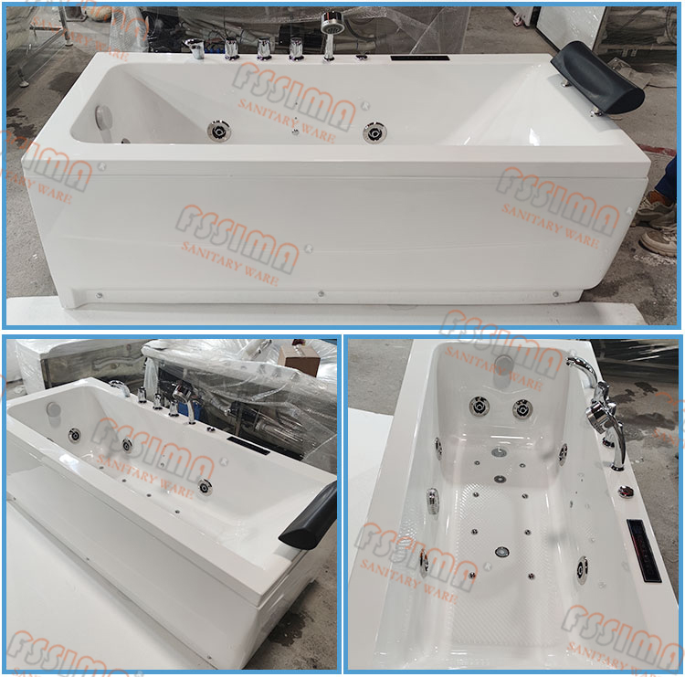 5 Foot Acrylic Air Jet Whirlpool Bathtubs 60 X 30 60 X 32 60 X 36