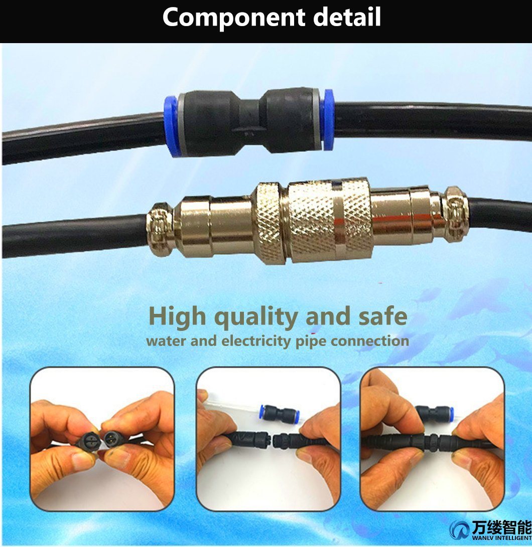 Cold Wash or Dry Cleaning Solar Panel Outdoor Manual Water Spray Brush with 11.4 Meter Carbon Fiber Telescopic Handle Connect to Faucet