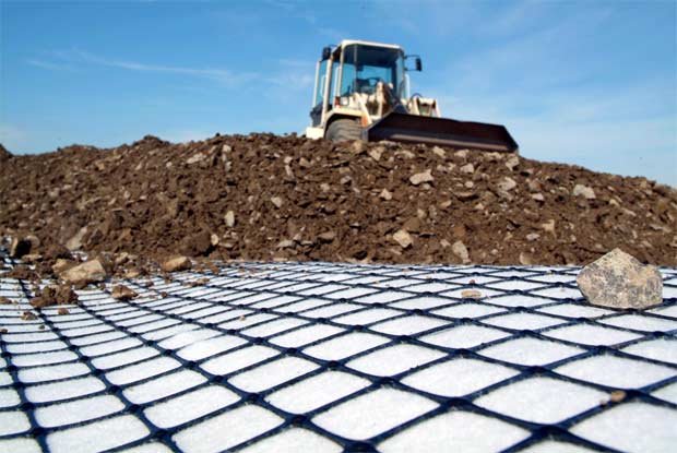 Road Reinforcement Nonwoven Pet Geotextile Composite PP Plastic 25kn Biaxial Geogrid