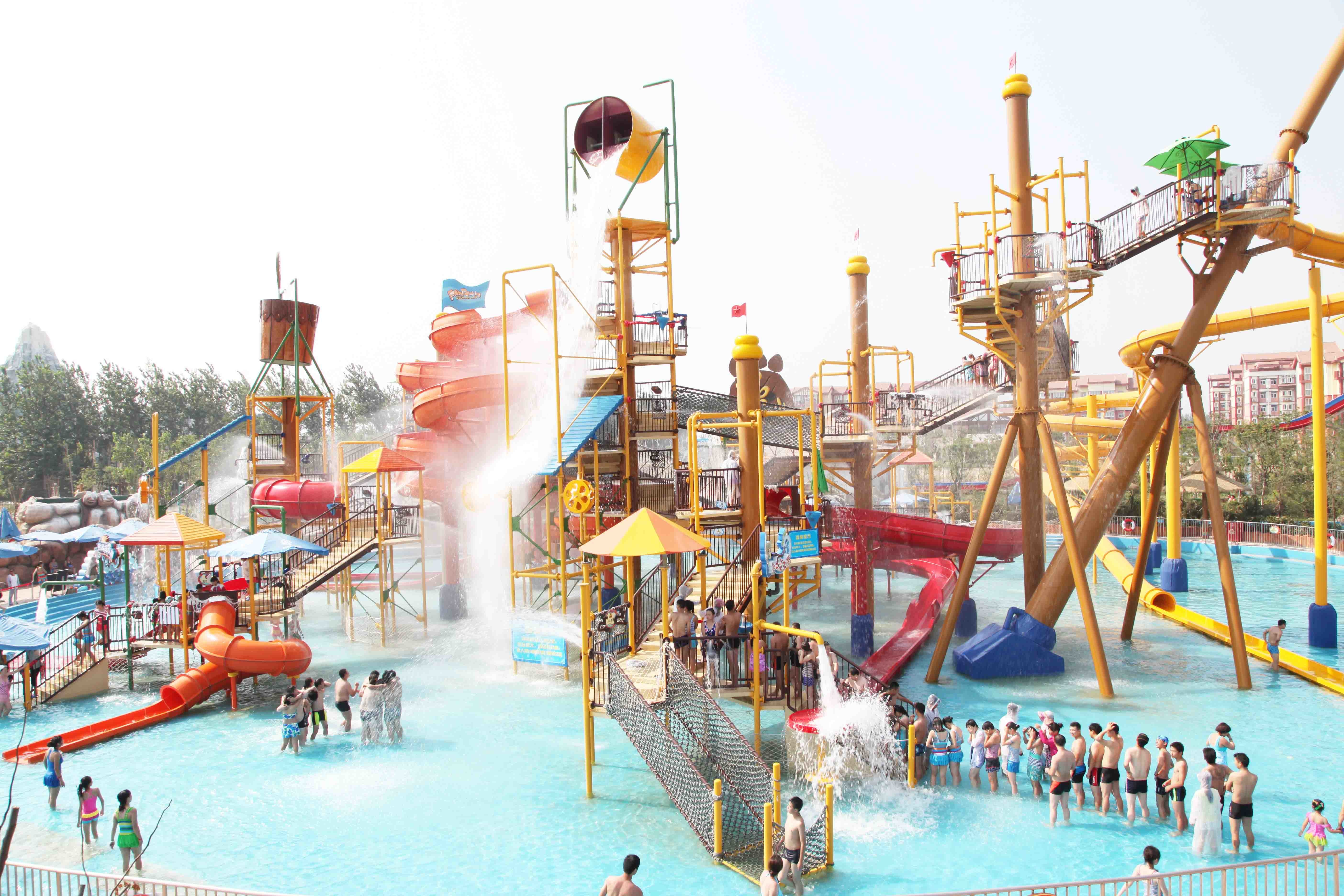 1 Year Warranty Aqua Playground Children / Adults Aqua Water Park With Water Slide