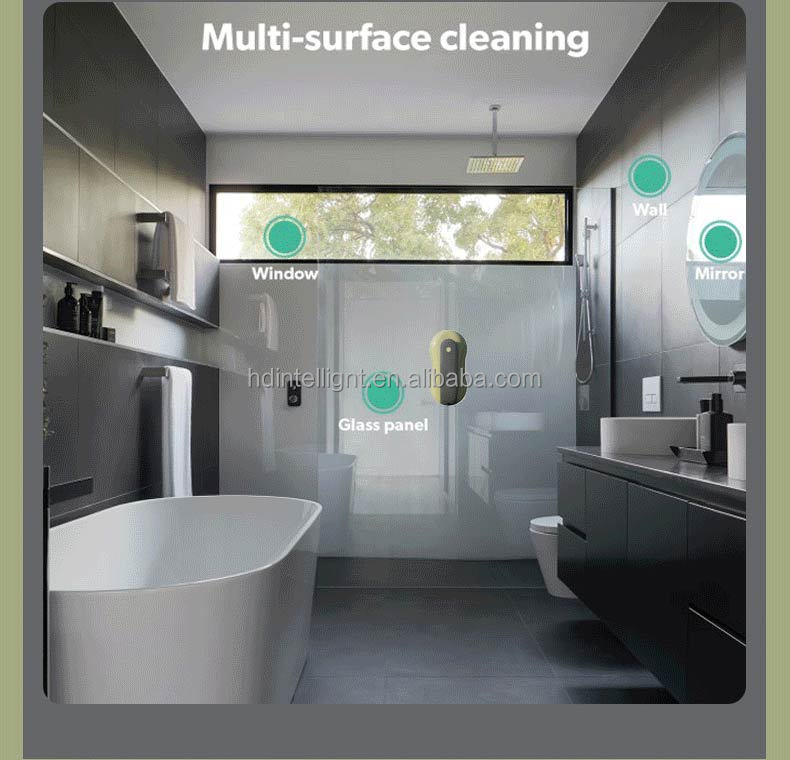 Quiet Huidi Ultra Thin Smart Window Cleaning Robot with Remote Control and 65dB Noise
