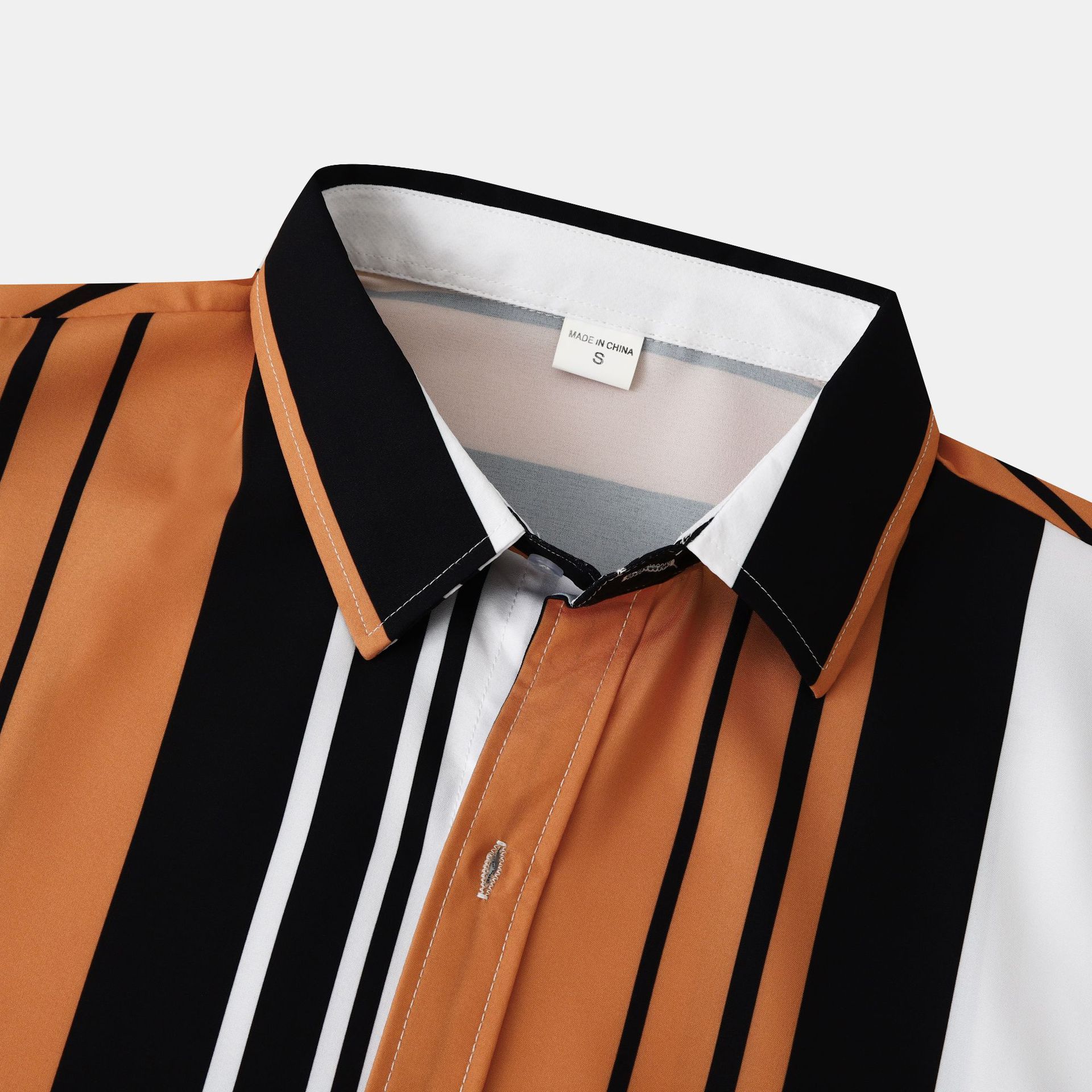 5000 Quantity Men's Beach Stripe Shirt Casual Slim Fit Shirts for Printing in Summer