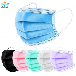 China Disposable Nonwoven 3 Layer Face Mask Class I Class II With Elastic Earloop BFE 99 on sale