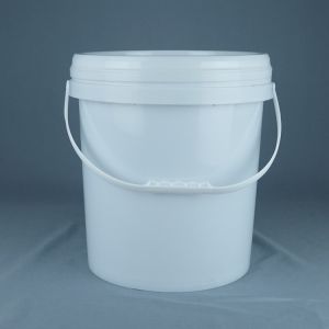 Stackable Food Grade Plastic Bucket With Lid And Handle White Recyclable -40°F