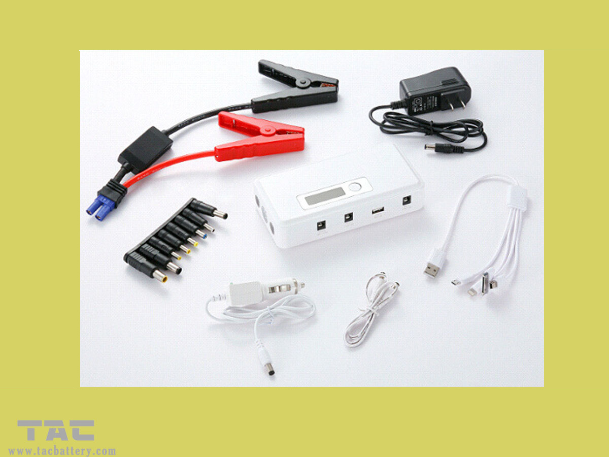 Highlight Red and blue flashing light Portable Car Jump Starter Lithium Battery / 12v Booster Pack