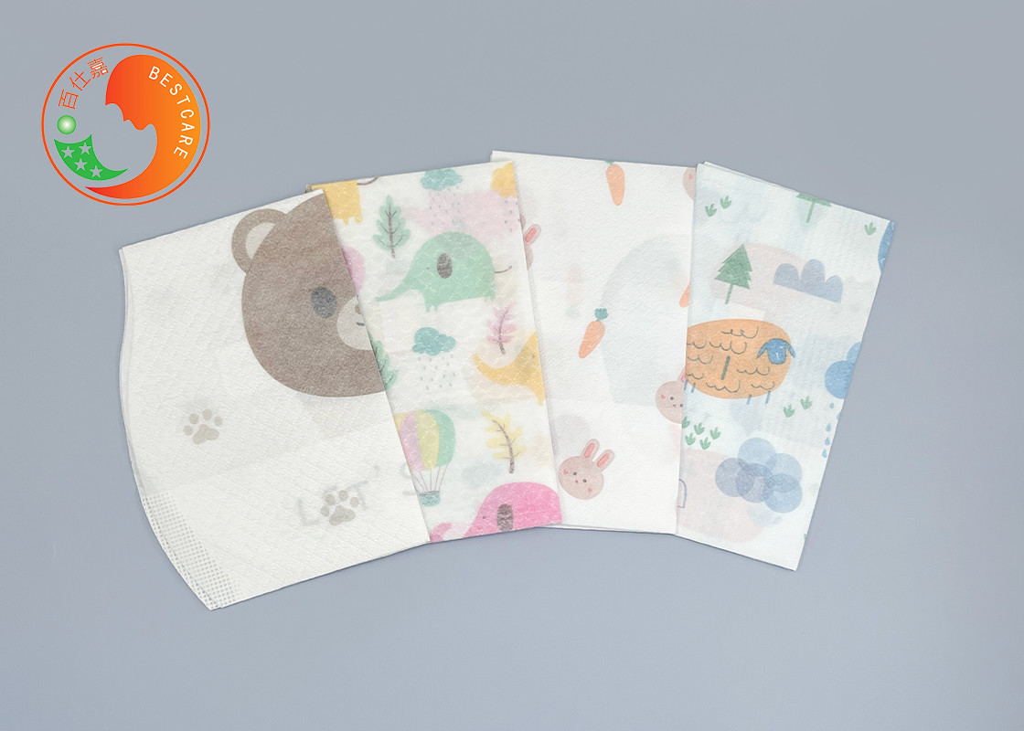 Feeding Food Disposable Baby Bibs Cartoon Waterproof Food Catcher Bibs