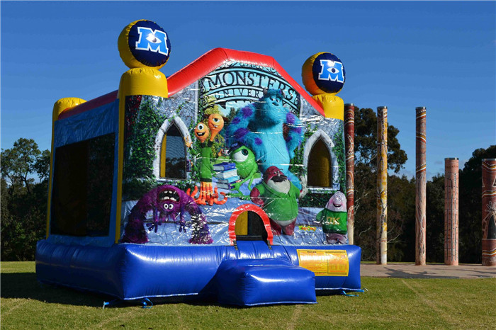 Multifunctional Inflatable Bouncer House , Large Commercial Monsters University Adult Jumping Castle