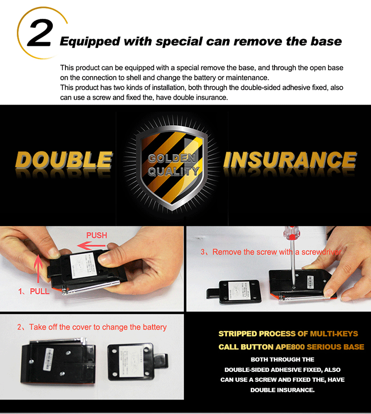 2.5km long signal coverage with antenna wireless service call button pager