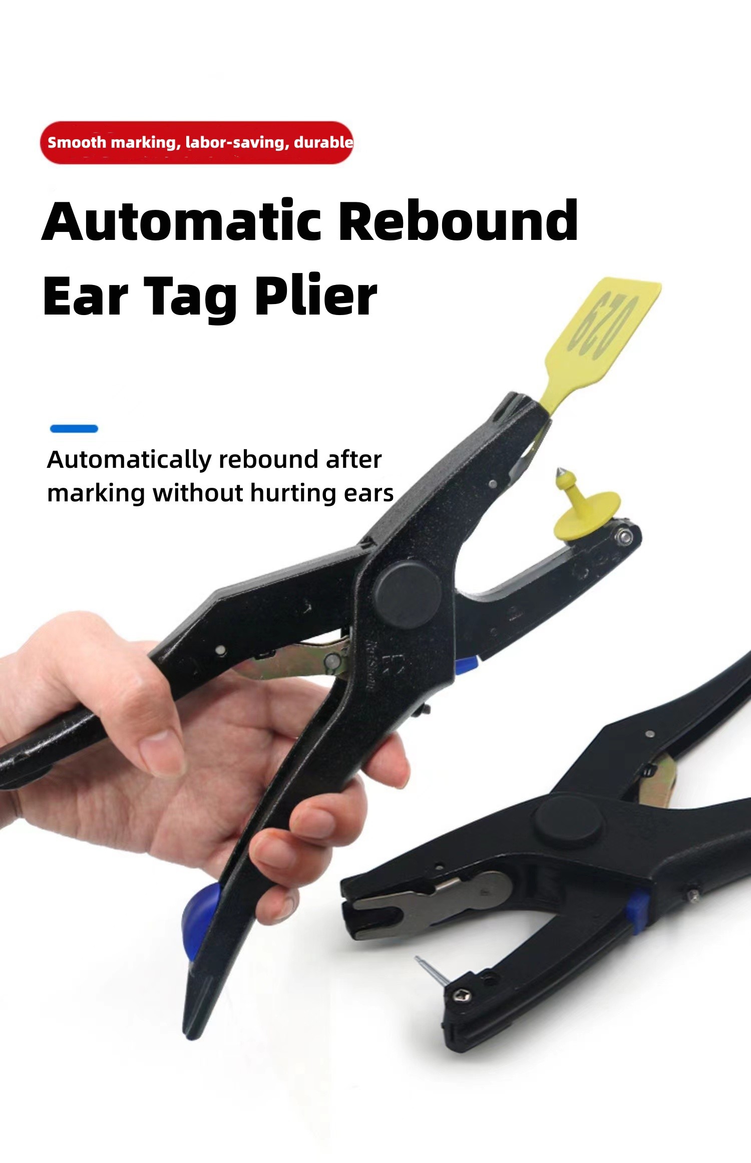 Alloy Steel Metal Ear Tag Pliers For Pig Sheep Goat Cattle Husbandry