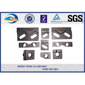 Weldable Base Railway Clips/Double Holes Rail Clips With Integral Rubber Block
