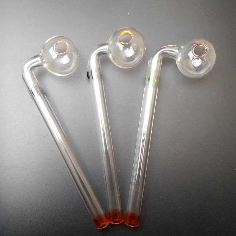 Curved Glass Oil Burner Bong Pipe With Different Colored Customized Logo