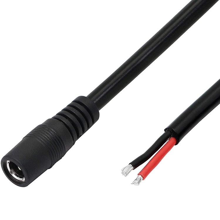 Male Female 5.5x2.1mm 5.5x2.5mm 3.5x1.35mm DC Plug Jack Socket to Open Bare Pigtail Wires End Cable for LED CCTV Security Camera