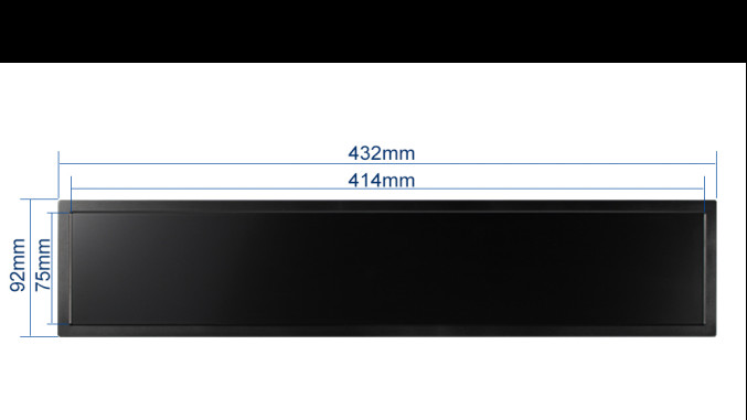 16.4 Inch Stretched Bar LCD Display 1366x238 1000nits HDMI Stretched LCD Panel