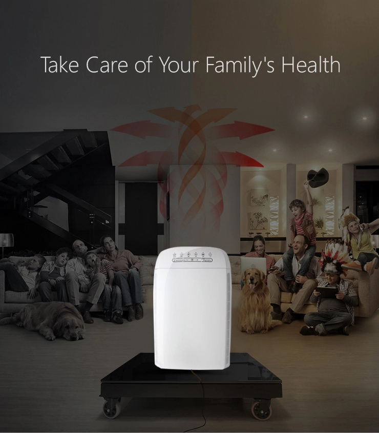 54.5cm Portable Hepa Air Purifier OEM Home Office PM2.5