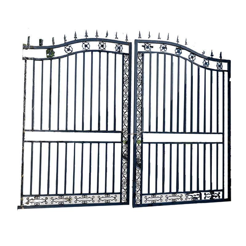 Personalized Front Residential Swing Forged Iron Gate For Garden Driveway