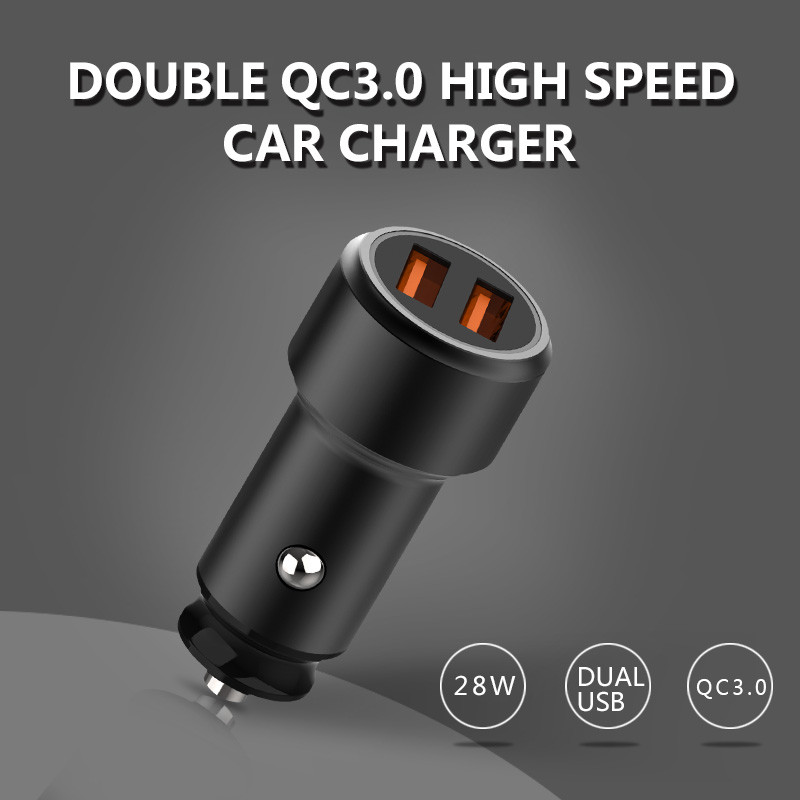 FQC18-1 Dual QC3.0 USB CAR CHARGER Universal Compatible USB CAR CHARGER for all electronics cheap price