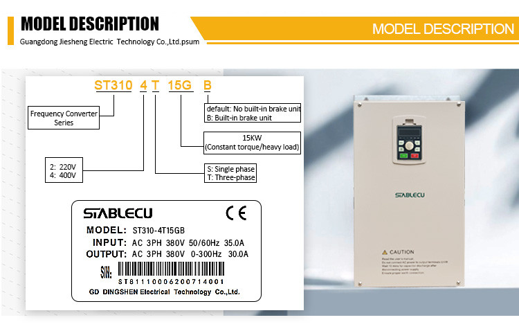 20HP 15KW VFD AC Drive 3 Phase Variable Speed Controller